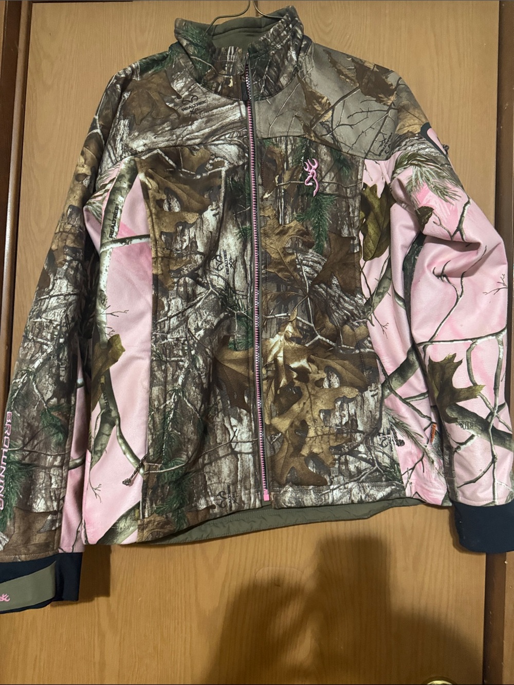 Browning adult Camo Jacket with Pink Accent Panels